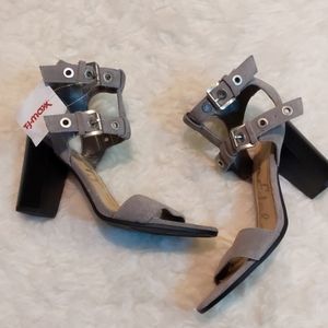 NWT Sam Edelman Suede Strap Heels with Grommets